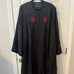 University of South Carolina black graduation gown, appropriate for any gender.